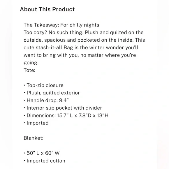 Victoria’s Secret Pink Quilted Faux Fur Bag & Cozy Throw NWT - Picture 4 of 5